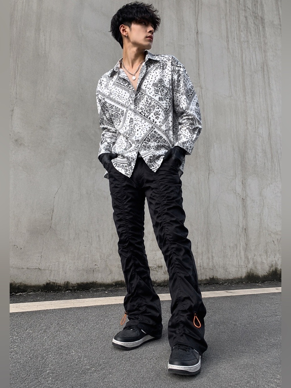 Black Ruched Pants